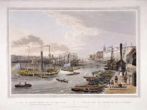 View of the East Side of Southwark Bridge, London, 1820-Robert Havell the Younger-Giclee Print