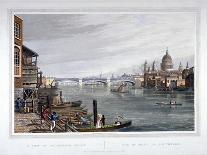 View of the East Side of Southwark Bridge, London, 1820-Robert Havell the Younger-Framed Giclee Print
