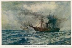 Engagement Between the Federal Steam-Sloop Kearsarge and the Confederate War-Steamer Alabama-Robert Hopkin-Framed Premium Giclee Print