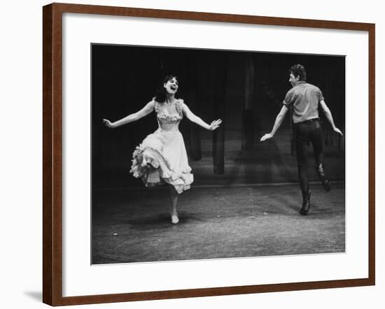 Robert Horton in a Broadway Musical Based on the Play "The Rainmaker"-John Dominis-Framed Premium Photographic Print