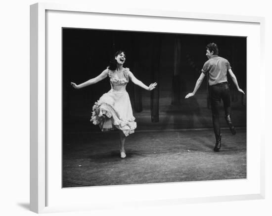 Robert Horton in a Broadway Musical Based on the Play "The Rainmaker"-John Dominis-Framed Premium Photographic Print