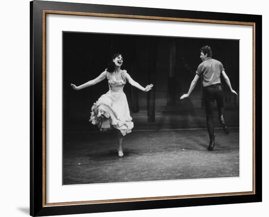 Robert Horton in a Broadway Musical Based on the Play "The Rainmaker"-John Dominis-Framed Premium Photographic Print