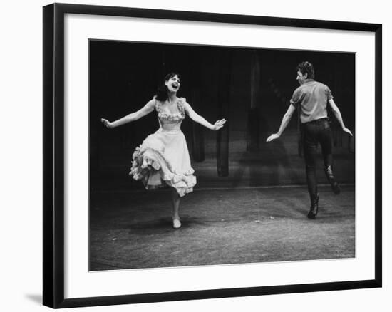 Robert Horton in a Broadway Musical Based on the Play "The Rainmaker"-John Dominis-Framed Premium Photographic Print