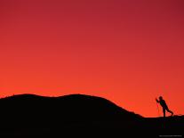 Bicyclist on Road, Napa Valley, CA-Robert Houser-Framed Premier Image Canvas