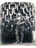 Isambard Kingdom Brunel (1806-1859) at Millwall, Leaning Against a Chain Drum, November 1857-Robert Howlett-Framed Giclee Print