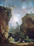 Landscape with Waterfall, C1750-1808-Robert Hubert-Framed Giclee Print