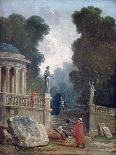 Imaginary View of the Grand Gallery of the Louvre in Ruins, 1796-Robert Hubert-Giclee Print