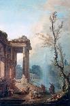 Landscape with Waterfall and Aqueduct, C1750-1808-Robert Hubert-Framed Giclee Print