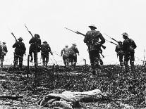 British Troops Advance Through Barbed Wire across No Mans Land-Robert Hunt-Photographic Print