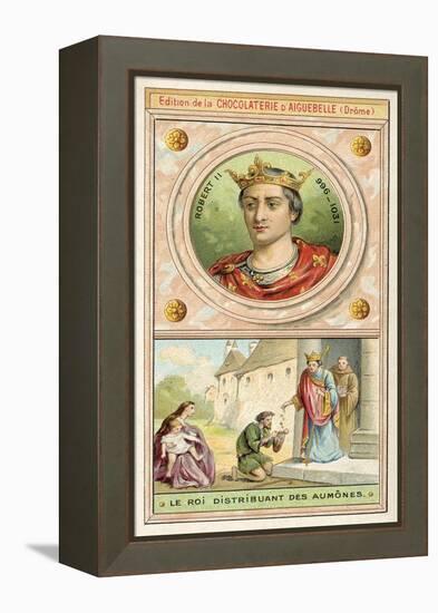 Robert II of France Distributing Alms-null-Framed Premier Image Canvas