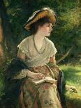 Woman Reading-Robert James Gordon-Framed Premier Image Canvas
