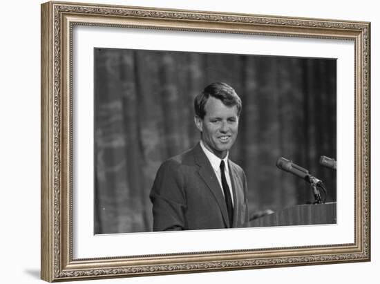 Robert Kennedy appearing before Platform Committee, 1964-Warren K. Leffler-Framed Photographic Print