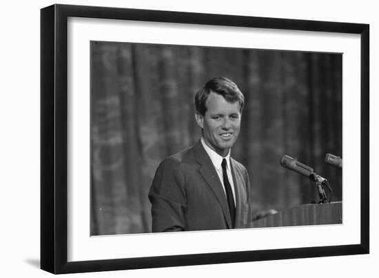 Robert Kennedy appearing before Platform Committee, 1964-Warren K. Leffler-Framed Photographic Print