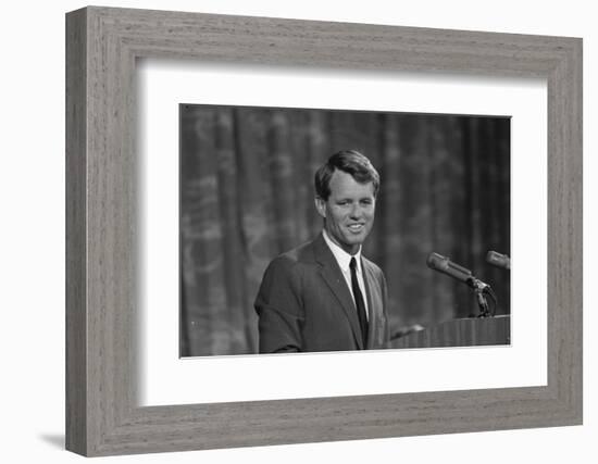 Robert Kennedy appearing before Platform Committee, 1964-Warren K. Leffler-Framed Photographic Print