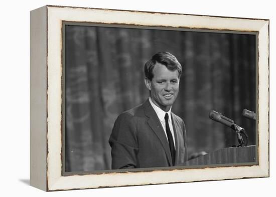 Robert Kennedy appearing before Platform Committee, 1964-Warren K. Leffler-Framed Premier Image Canvas