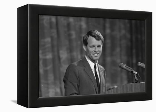 Robert Kennedy appearing before Platform Committee, 1964-Warren K. Leffler-Framed Premier Image Canvas
