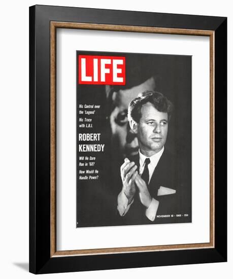 Robert Kennedy, Will He Dare Run in 68, November 18, 1966-Bill Eppridge-Framed Photographic Print