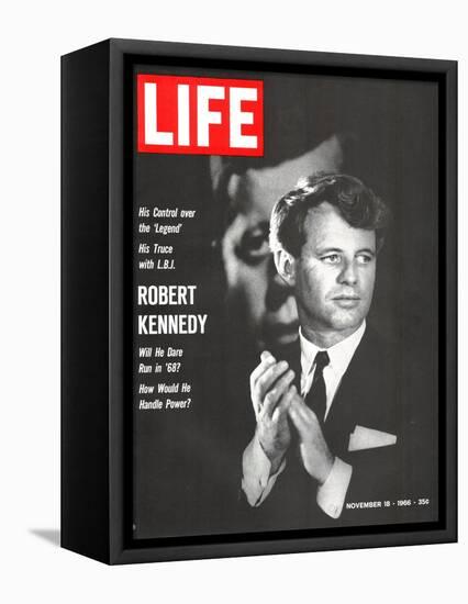 Robert Kennedy, Will He Dare Run in 68, November 18, 1966-Bill Eppridge-Framed Premier Image Canvas