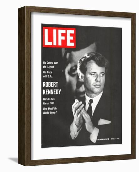 Robert Kennedy, Will He Dare Run in 68, November 18, 1966-Bill Eppridge-Framed Photographic Print