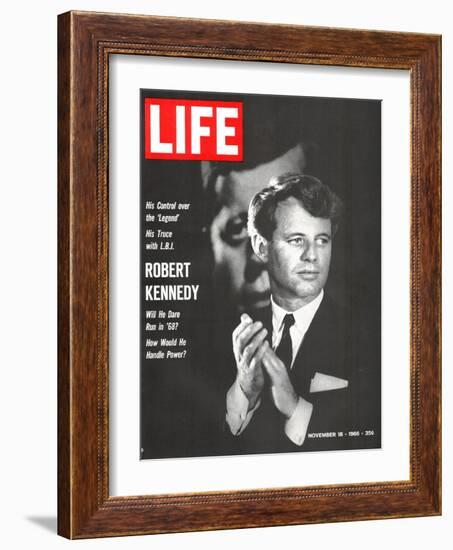 Robert Kennedy, Will He Dare Run in 68, November 18, 1966-Bill Eppridge-Framed Photographic Print