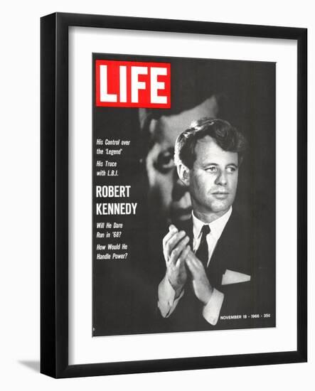 Robert Kennedy, Will He Dare Run in 68, November 18, 1966-Bill Eppridge-Framed Photographic Print