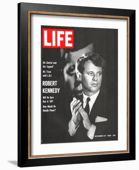 Robert Kennedy, Will He Dare Run in 68, November 18, 1966-Bill Eppridge-Framed Photographic Print