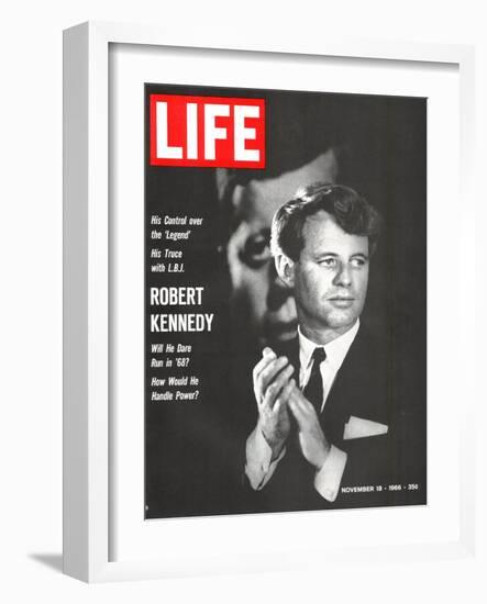 Robert Kennedy, Will He Dare Run in 68, November 18, 1966-Bill Eppridge-Framed Photographic Print