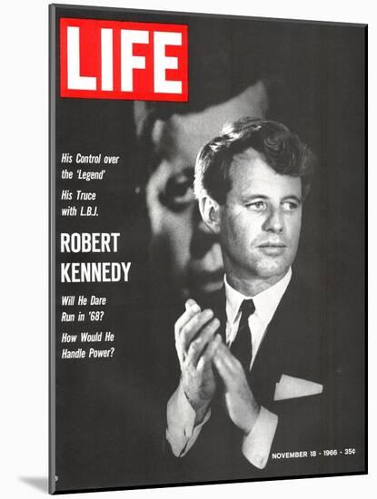 Robert Kennedy, Will He Dare Run in 68, November 18, 1966-Bill Eppridge-Mounted Photographic Print