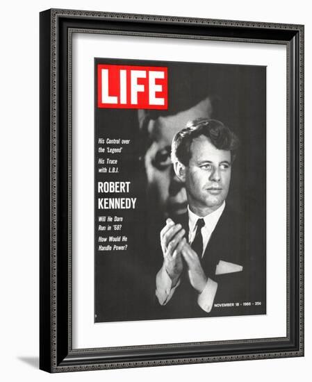 Robert Kennedy, Will He Dare Run in 68, November 18, 1966-Bill Eppridge-Framed Photographic Print