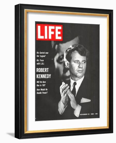 Robert Kennedy, Will He Dare Run in 68, November 18, 1966-Bill Eppridge-Framed Photographic Print