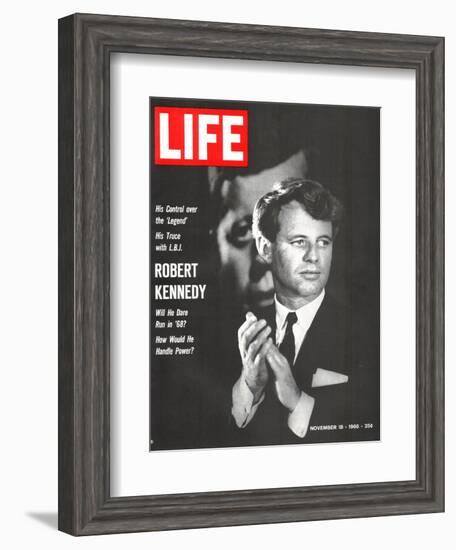 Robert Kennedy, Will He Dare Run in 68, November 18, 1966-Bill Eppridge-Framed Photographic Print