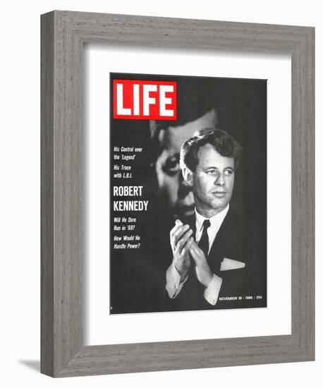 Robert Kennedy, Will He Dare Run in 68, November 18, 1966-Bill Eppridge-Framed Photographic Print