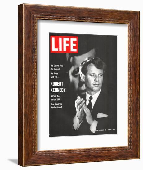 Robert Kennedy, Will He Dare Run in 68, November 18, 1966-Bill Eppridge-Framed Photographic Print