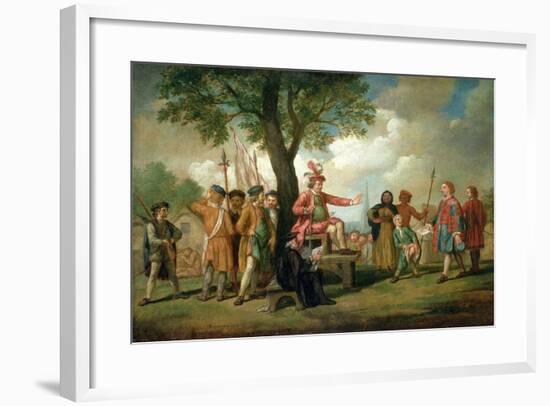 Robert Kett (D.1549) under the Oak of the Reformation-Samuel Wale-Framed Giclee Print