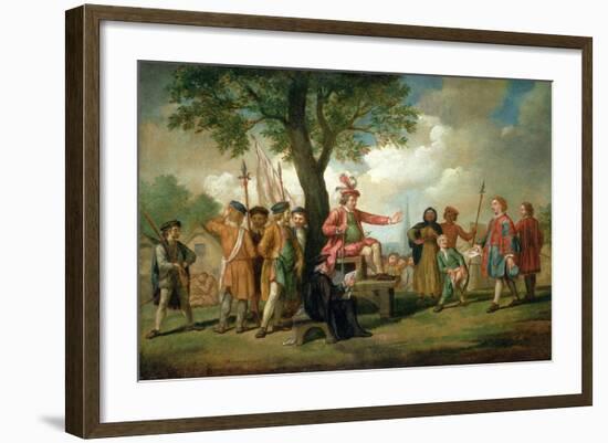 Robert Kett (D.1549) under the Oak of the Reformation-Samuel Wale-Framed Giclee Print