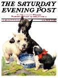 "Poodle Tricks," Saturday Evening Post Cover, June 19, 1926-Robert L. Dickey-Giclee Print