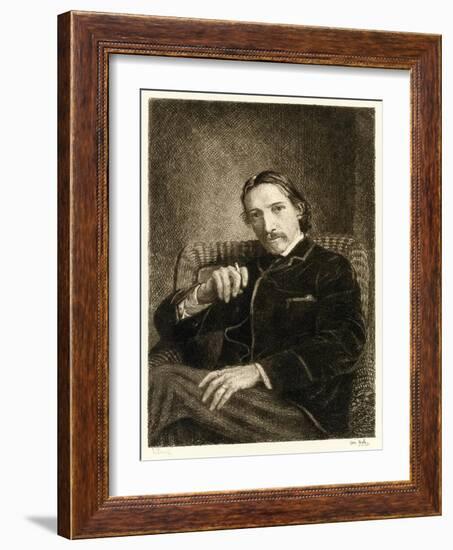 Robert Louis Stevenson (1850-1894) British Author Best known for His Bestselling Books 'Treasure Is-William Brassey Hole-Framed Giclee Print