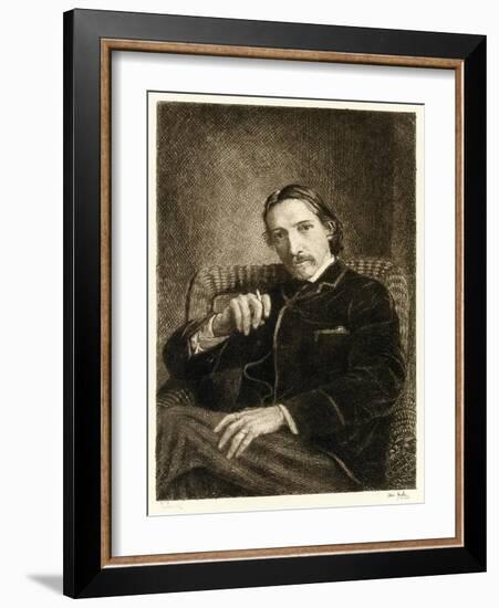 Robert Louis Stevenson (1850-1894) British Author Best known for His Bestselling Books 'Treasure Is-William Brassey Hole-Framed Giclee Print