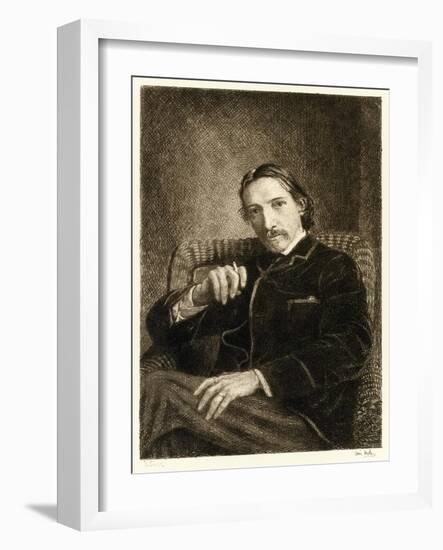 Robert Louis Stevenson (1850-1894) British Author Best known for His Bestselling Books 'Treasure Is-William Brassey Hole-Framed Giclee Print