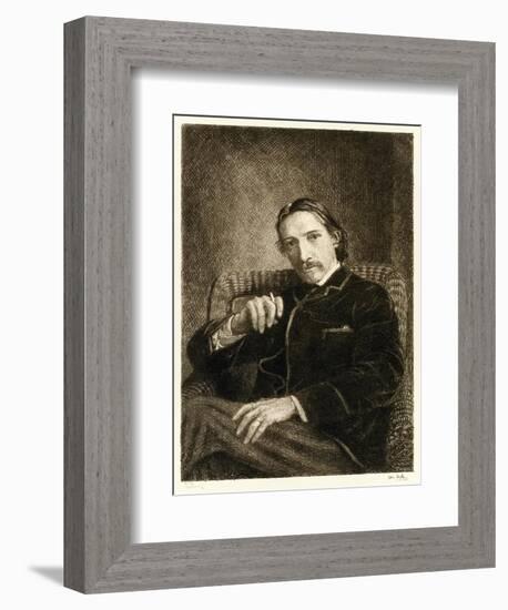 Robert Louis Stevenson (1850-1894) British Author Best known for His Bestselling Books 'Treasure Is-William Brassey Hole-Framed Giclee Print