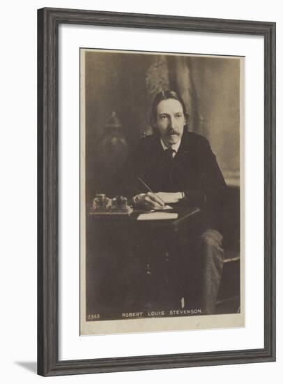 Robert Louis Stevenson (1850-1894), Scottish Novelist, Poet and Travel Writer-null-Framed Photographic Print
