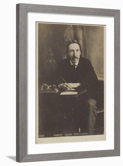 Robert Louis Stevenson (1850-1894), Scottish Novelist, Poet and Travel Writer-null-Framed Photographic Print