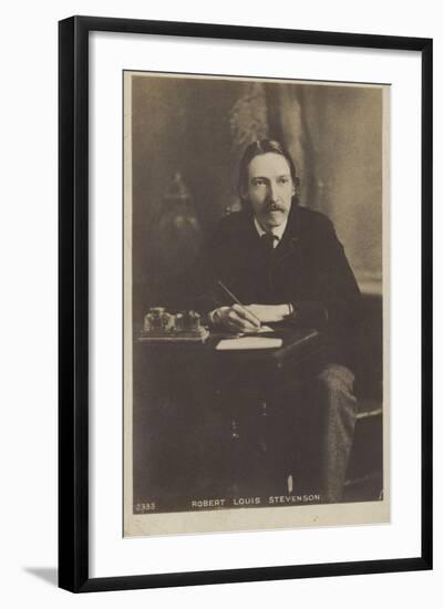 Robert Louis Stevenson (1850-1894), Scottish Novelist, Poet and Travel Writer-null-Framed Photographic Print