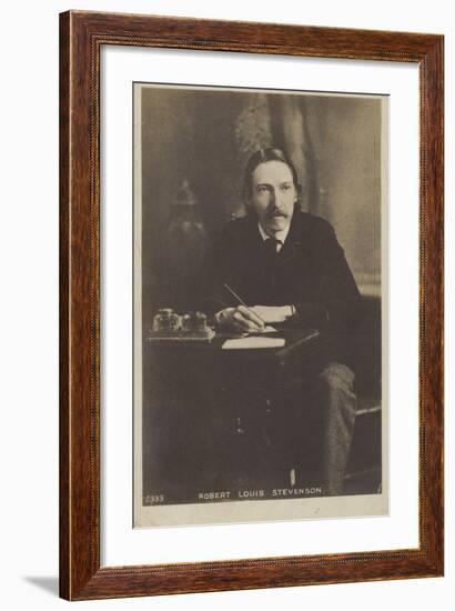 Robert Louis Stevenson (1850-1894), Scottish Novelist, Poet and Travel Writer-null-Framed Photographic Print