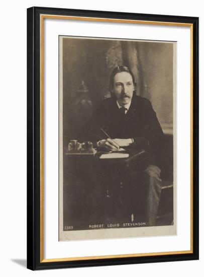 Robert Louis Stevenson (1850-1894), Scottish Novelist, Poet and Travel Writer-null-Framed Photographic Print