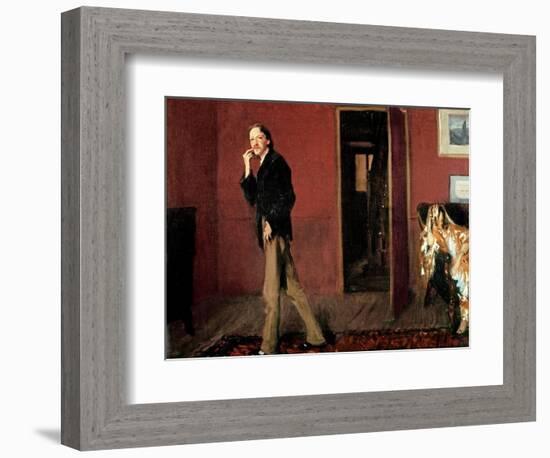 Robert Louis Stevenson and His Wife, 1885-John Singer Sargent-Framed Giclee Print