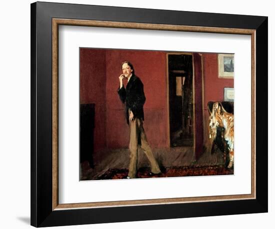 Robert Louis Stevenson and His Wife, 1885-John Singer Sargent-Framed Giclee Print