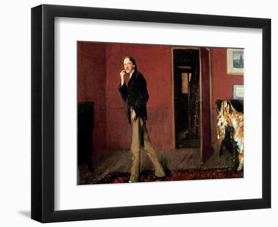 Robert Louis Stevenson and His Wife, 1885-John Singer Sargent-Framed Giclee Print