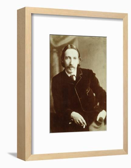 Robert Louis Stevenson, Scottish author, c1870-1894-Unknown-Framed Photographic Print