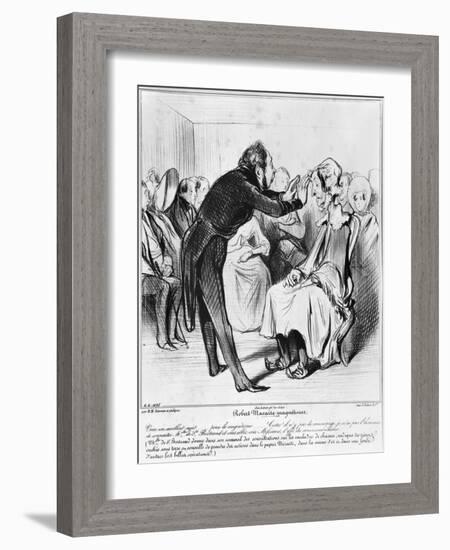 Robert Macaire Hypnotising-Honore Daumier-Framed Giclee Print